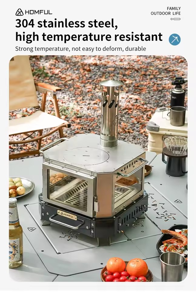 HOMFUL Portable Firewood Stove - đánh giá và giá Outdoor Kitchen Power Burner