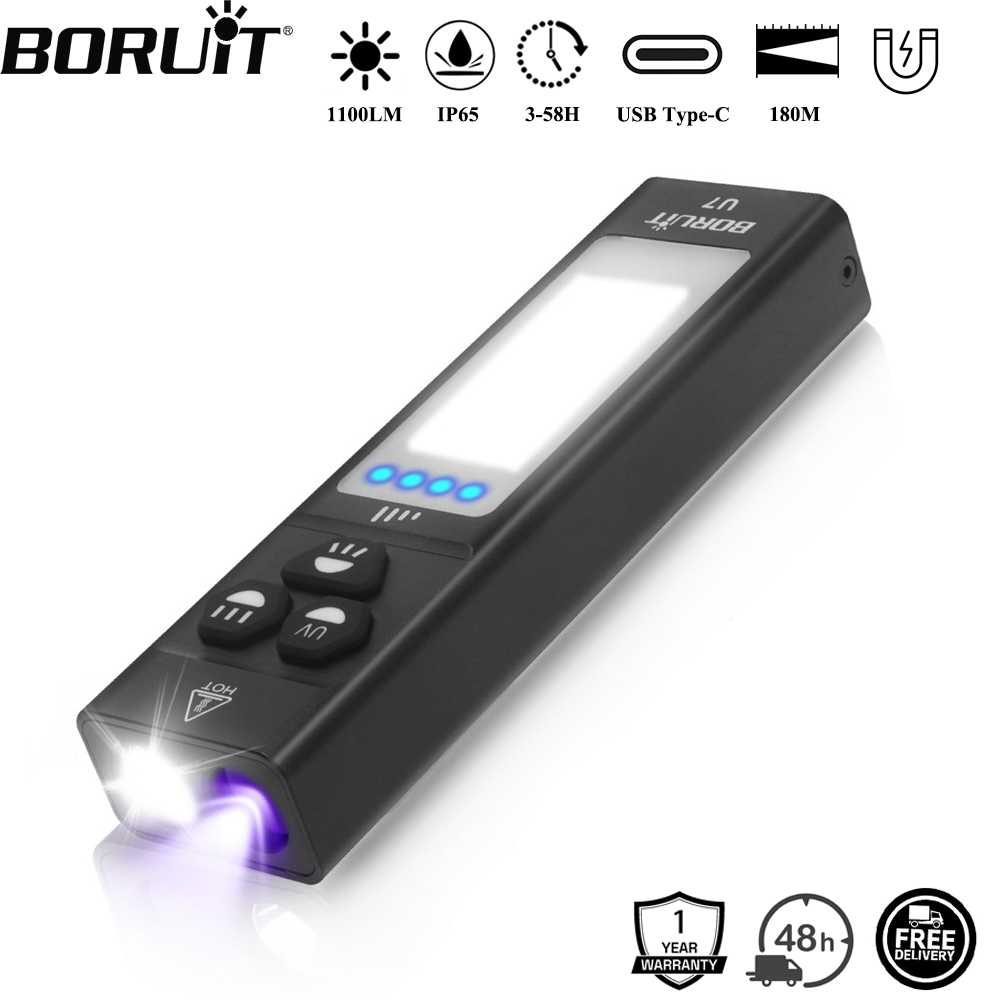 BORUiT U7 UV LED EDC Flashligh - đánh giá và giá Outdoor Power Bank
