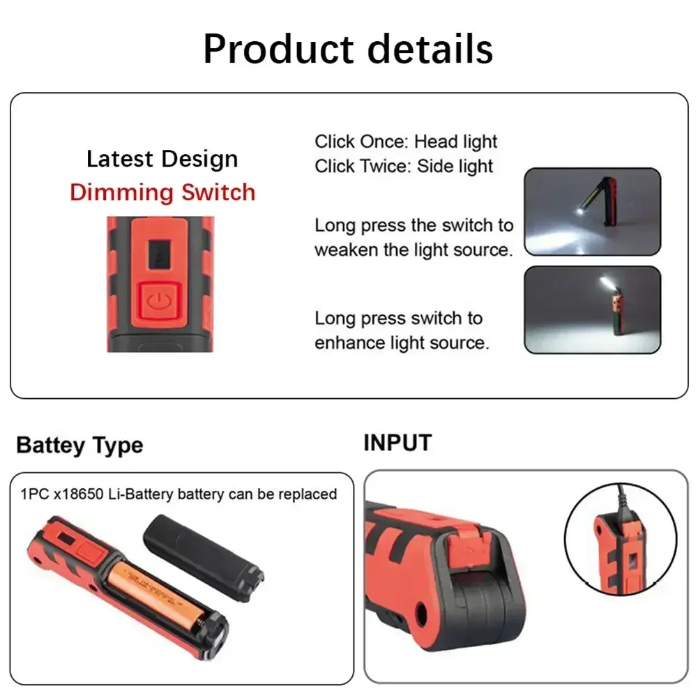 Dimmable COB LED Work Light US - đánh giá và giá Outdoor Power Bank
