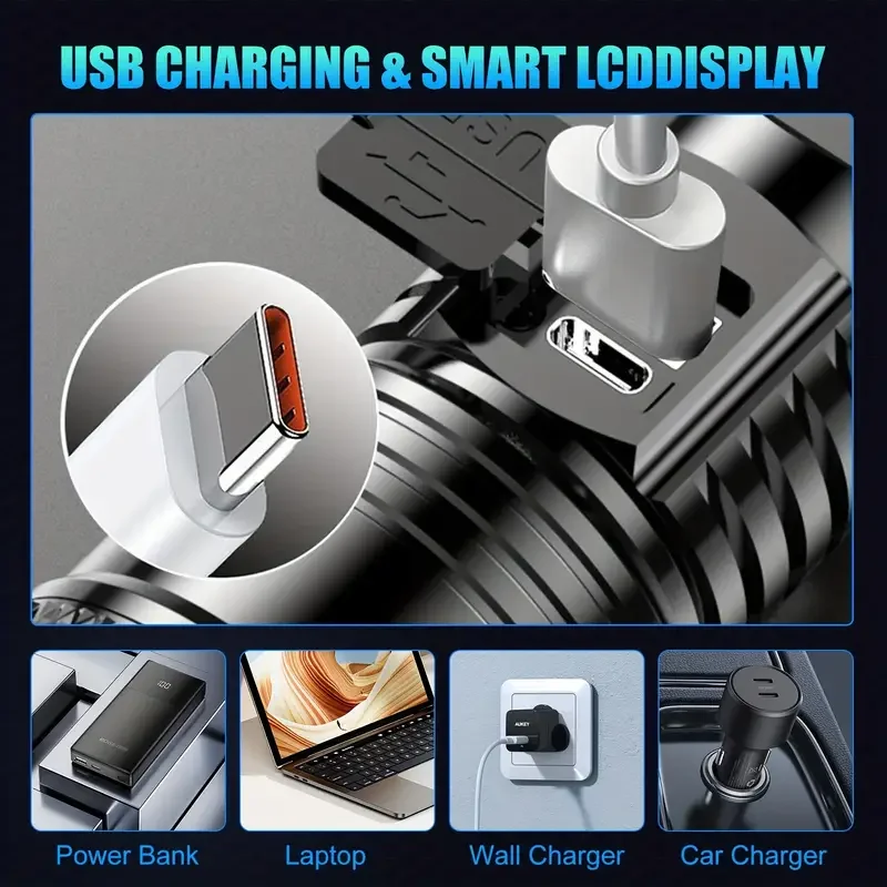 Tactical LED Flashlight 2000LM - đánh giá và giá Outdoor Power Bank