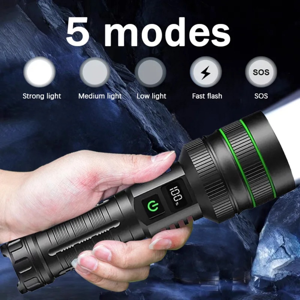 Powerful LED Flashlight Zoomab - đánh giá và giá Outdoor Power Bank